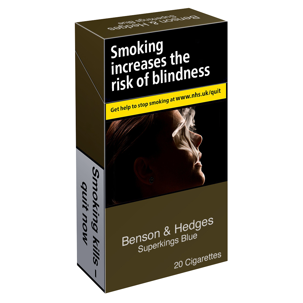 Buy Benson & Hedges Blue Superkings cigarettes 20 pack online UK. Smooth quality Superkings from a trusted brand. UK Duty Paid. Fast next day delivery available.
