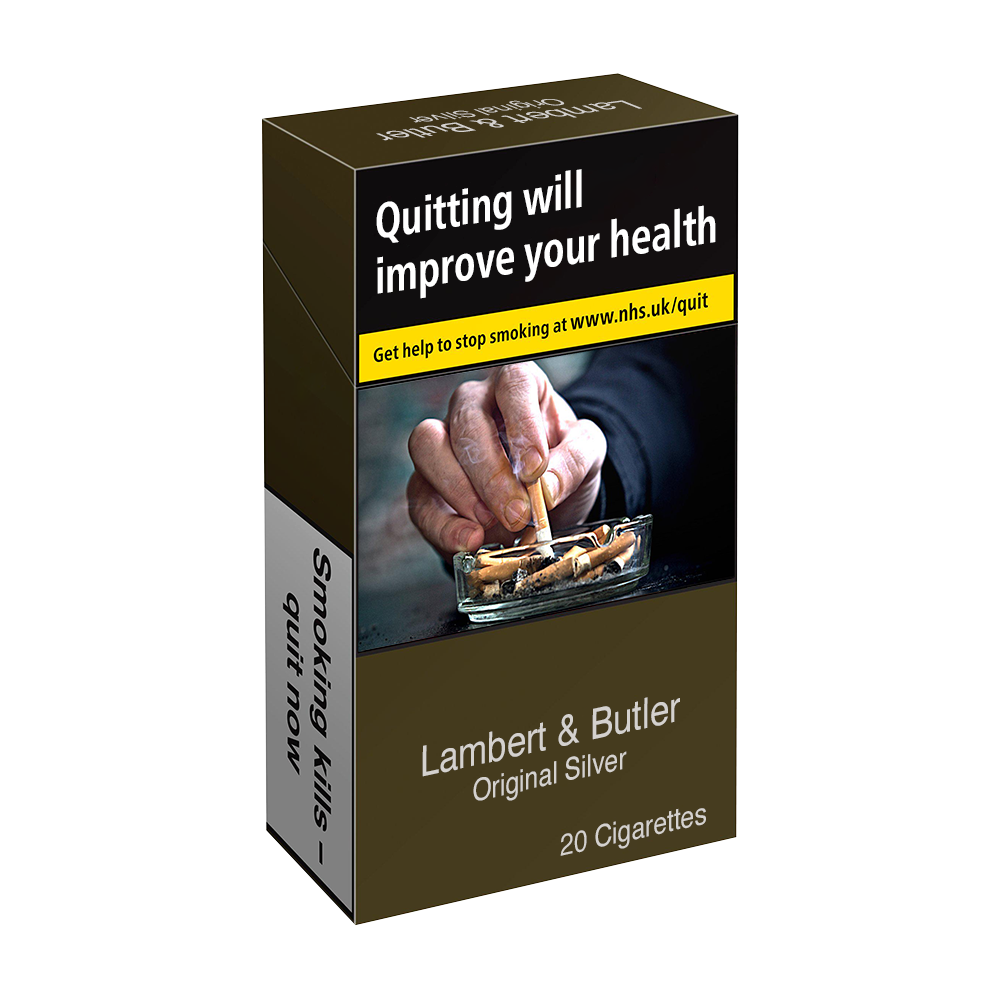 Buy genuine Lambert & Butler Original Silver King Size 20 pack online at Smoke Kingz. UK duty paid L&B Silver cigarettes with same-day dispatch, discreet next day delivery from Yorkshire's trusted family online tobacconist since 1989. Age verified.