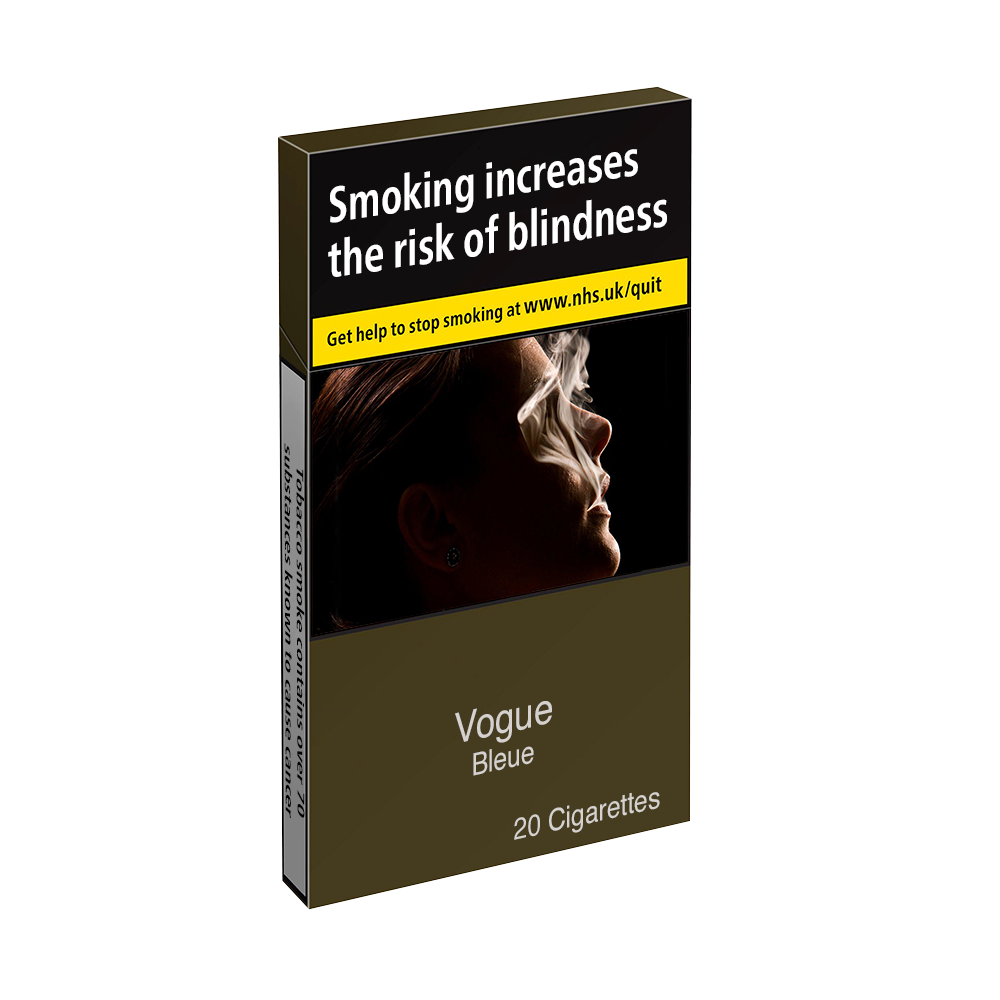 Vogue Essence Bleue Superslims Cigarettes 20 Pack. Premium super slim cigarettes with elegant design. UK duty-paid, plain packaging. Same day dispatch before 3pm. Order now.