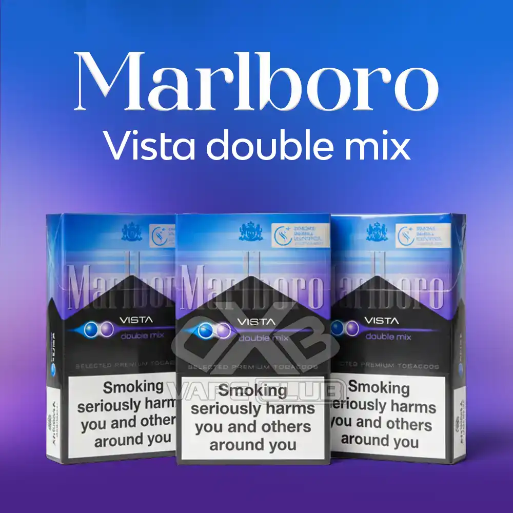 Buy Marlboro Vista Double Mix dual-capsule cigarettes online in the UK. Menthol and berry crush balls. Adults 18+ only. Check pack size and delivery before you order.